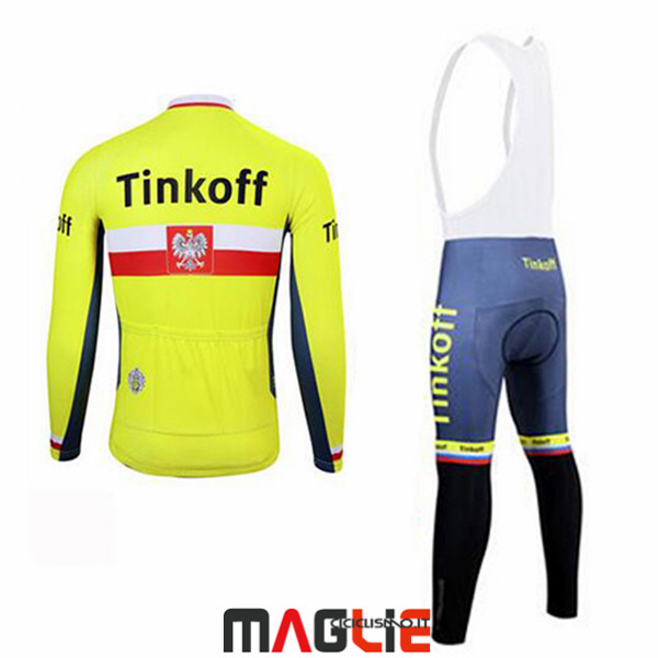 Maglia Tinkoff Manica Lunga 2017 Giallo